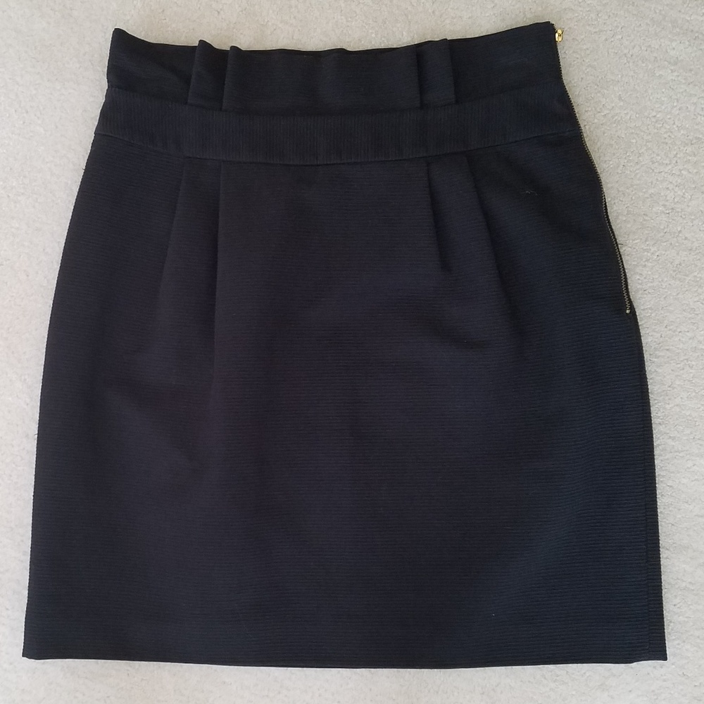 Kate Spade Black Paper Bag Waisted Skirt - Size 4
